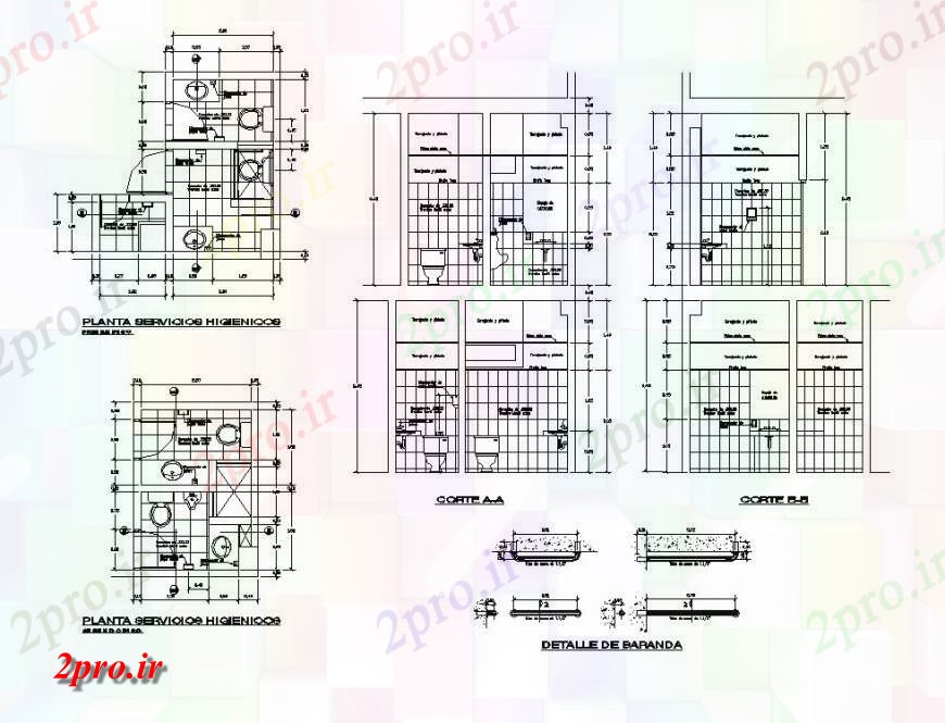 دانلود نقشه ساختمان اداری - تجاری - صنعتی  بانکی دو بعدی  آژانس جزئیات  (کد116024)