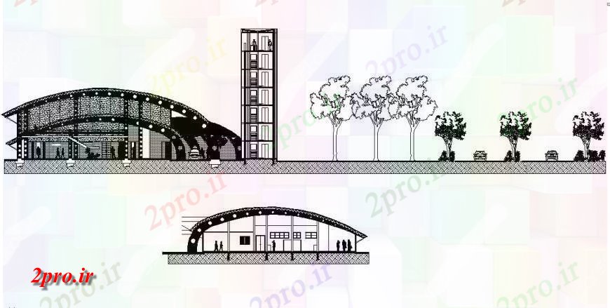 دانلود نقشه فرودگاه  از بخش فرودگاه دو بعدی  جزئیات (کد116213)