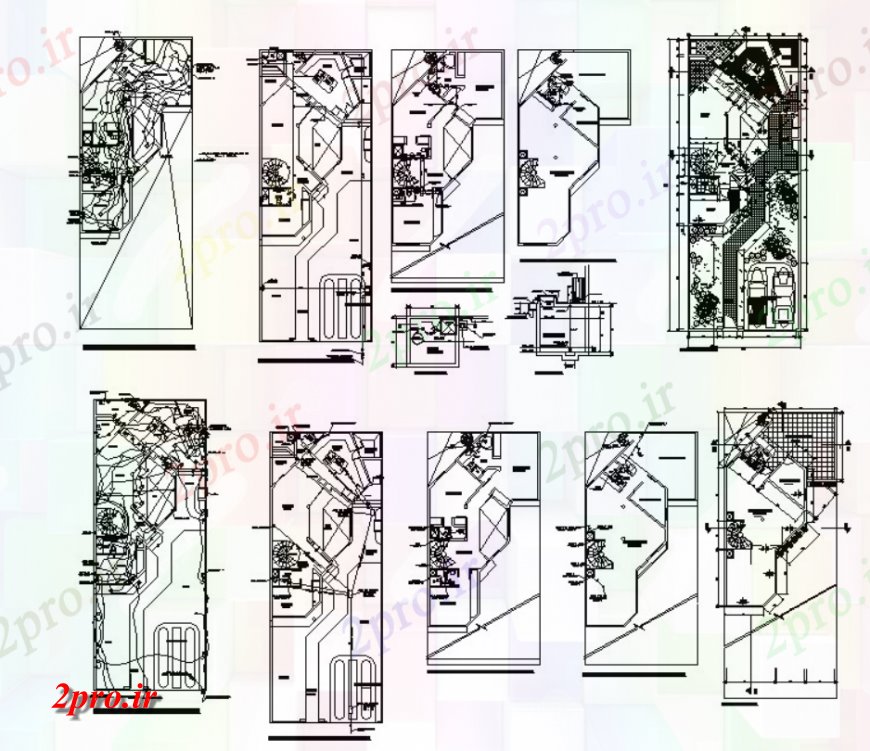 دانلود نقشه مسکونی ، ویلایی ، آپارتمان مسکن ناآشنا جزئیات 10 در 18 متر (کد116233)