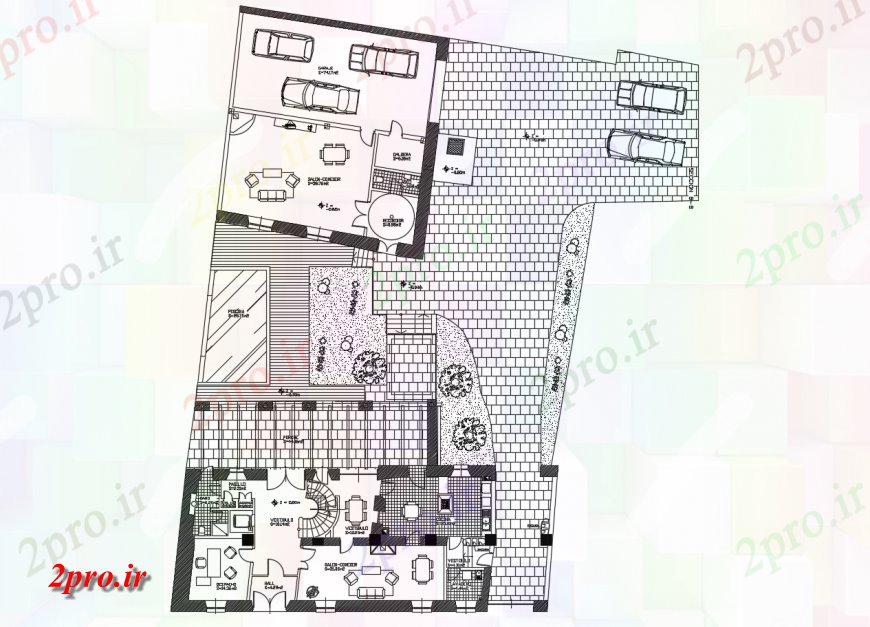 دانلود نقشه مسکونی ، ویلایی ، آپارتمان طراحی خانه ناآشنا مدل دو بعدی 9 در 23 متر (کد116306)