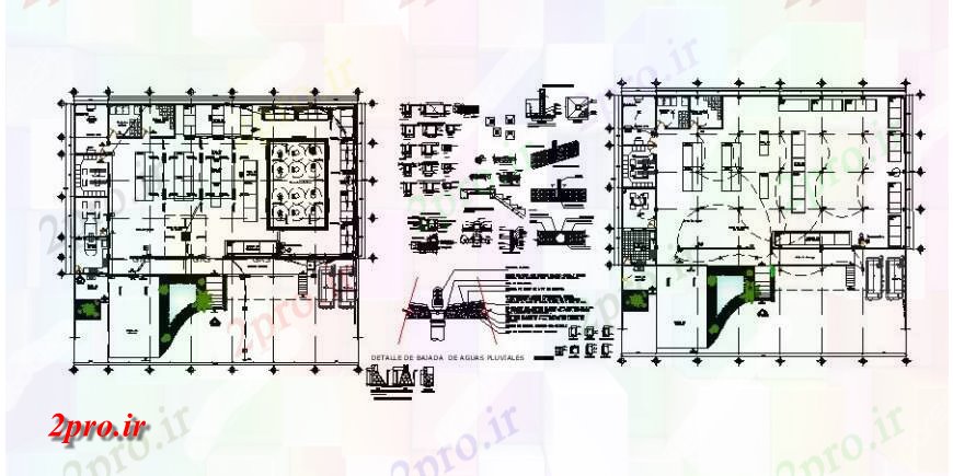 دانلود نقشه کارخانه صنعتی ، کارگاه نصب و راه اندازی الکتریکی انبار جزئیات دو بعدی 21 در 34 متر (کد116312)