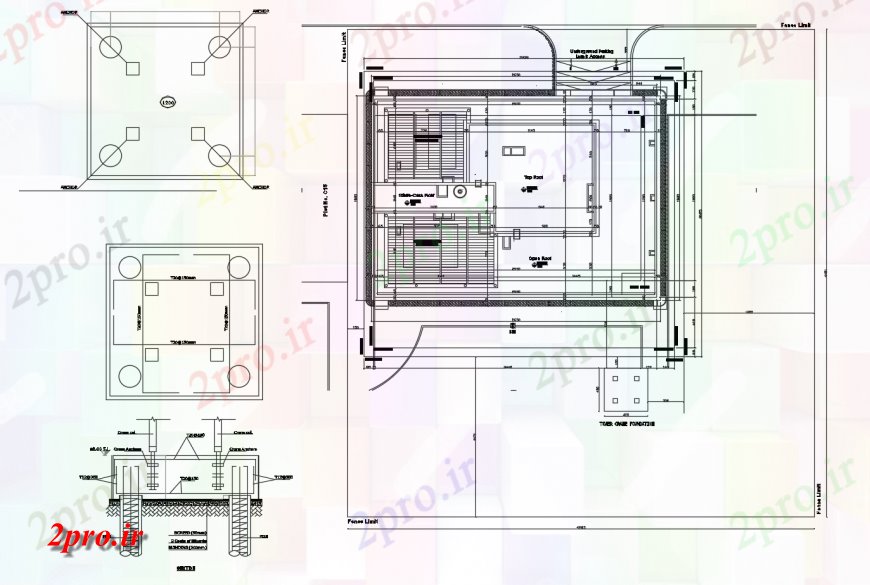 دانلود نقشه ساختمان اداری - تجاری - صنعتی  ساختمان تجاری دو بعدی  طراحی  (کد116341)