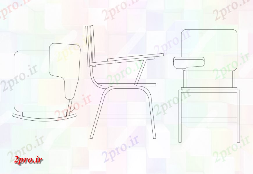 دانلود نقشه میز و صندلی صندلی مطالعه طراحی جزئیات دو بعدی 66 در 83 متر (کد116342)