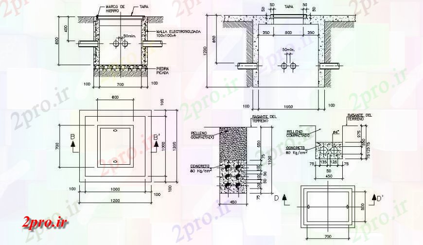دانلود نقشه طراحی داخلی  اتاق برق و جزئیات ترانسفورماتور دو بعدی   (کد116406)