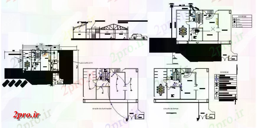 دانلود نقشه طراحی داخلی برق طرحی نصب و راه اندازی برنامه و خانه جزئیات  دو بعدی   (کد116467)