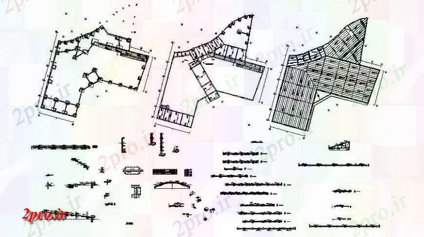 دانلود نقشه جزئیات ساخت و ساز  طراحی ساخت و ساز دو بعدی  جزئیات  (کد116472)