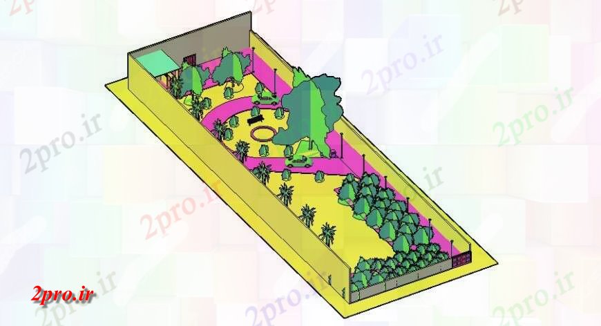 دانلود نقشه باغ  تریدی از باغ   (کد116579)