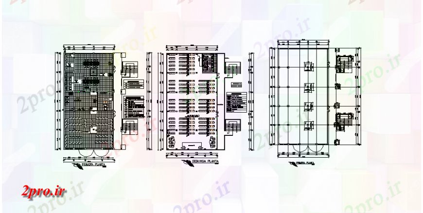 دانلود نقشه ساختمان دولتی ، سازمانی طرحی طبقه از سالن در خودکار 14 در 26 متر (کد116600)