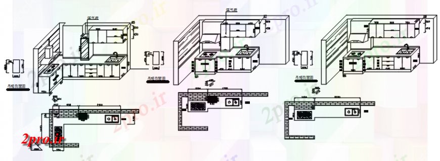 دانلود نقشه اتاق نشیمن  ، حال ، پذیرایی  از تریدی طرحی آشپزخانه  (کد116617)