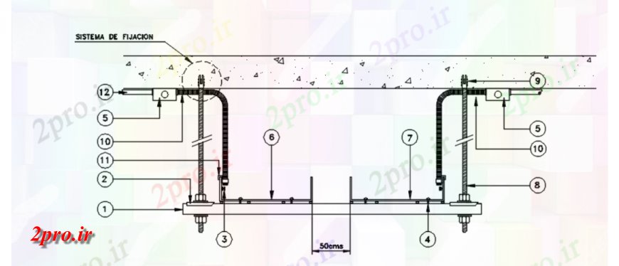 دانلود نقشه طراحی جزئیات ساختار  از جزئیات پله دو بعدی  برق جزئیات  (کد116628)