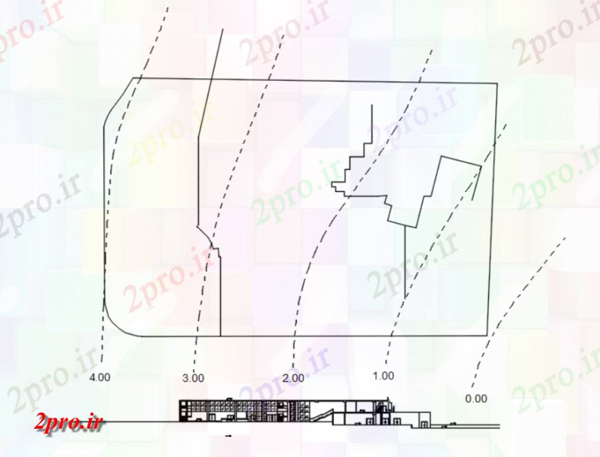 دانلود نقشه هتل - رستوران - اقامتگاه از بخش هتل اجرایی جزئیات aut 48 در 76 متر (کد116636)