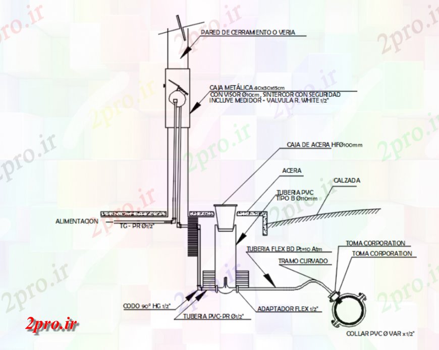 دانلود نقشه طراحی جزئیات ساختار طراحی از یک دو بعدی  طرحی نصب و راه اندازی سوسری جزئیات  (کد116641)