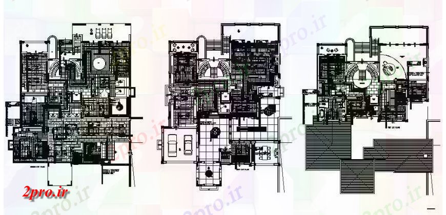 دانلود نقشه مسکونی ، ویلایی ، آپارتمان واحد مسکونی نقشه های جزئیات کار دو بعدی طراحی 26 در 29 متر (کد116642)