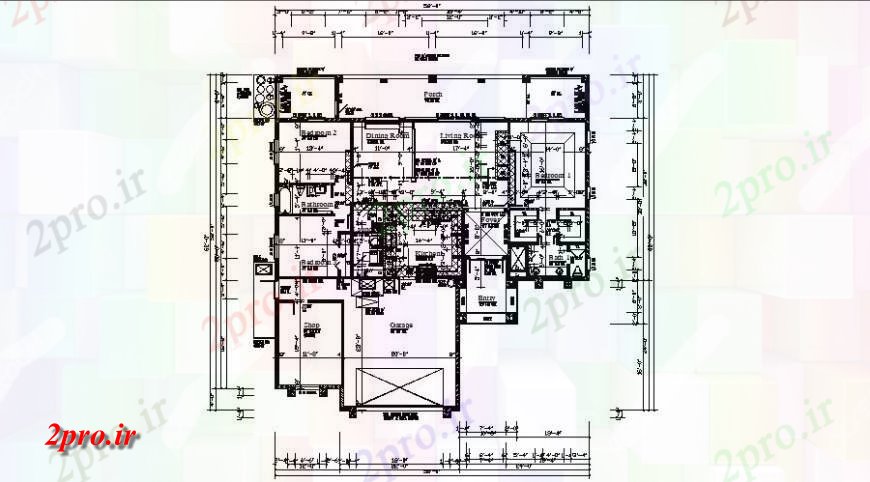 دانلود نقشه مسکونی ، ویلایی ، آپارتمان طرحی خانه مسکونی 17 در 18 متر (کد116647)