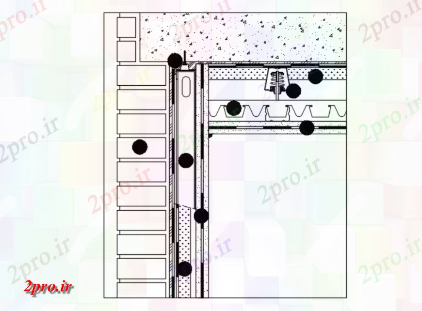 دانلود نقشه طراحی جزئیات ساختار  از جزئیات عایق صوتی  (کد116685)