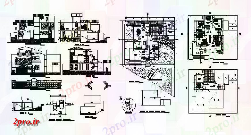 دانلود نقشه مسکونی  ، ویلایی ، آپارتمان  مسکونی نما طرحی ویلا و طراحی (بخشی)  (کد116708)