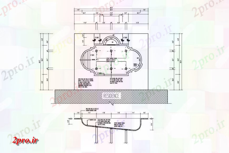 دانلود نقشه مسکونی ، ویلایی ، آپارتمان مسکونی خانه وجود طبقه طرح 6 در 9 متر (کد116729)