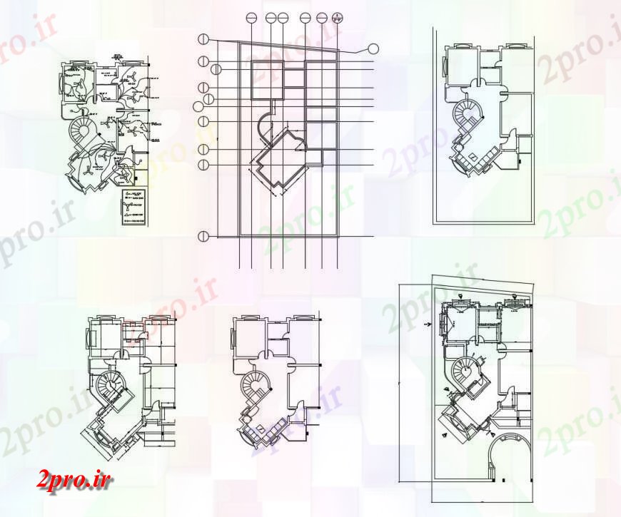 دانلود نقشه مسکونی ، ویلایی ، آپارتمان فریم خانه و طرحی های الکتریکی طرحی های 10 در 14 متر (کد116817)