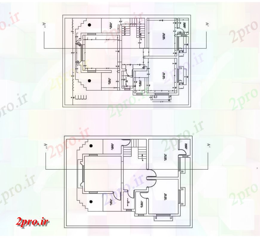 دانلود نقشه مسکونی ، ویلایی ، آپارتمان طراحی معماری خانه ها و فریم طرح 8 در 10 متر (کد116835)