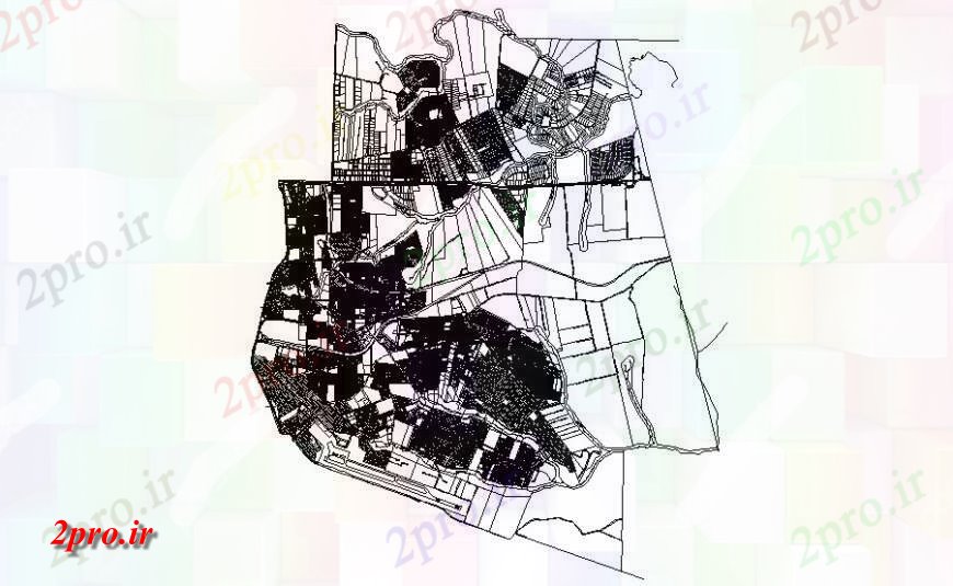 دانلود نقشه برنامه ریزی شهری محوطه منطقه توپوگرافی   (کد116838)