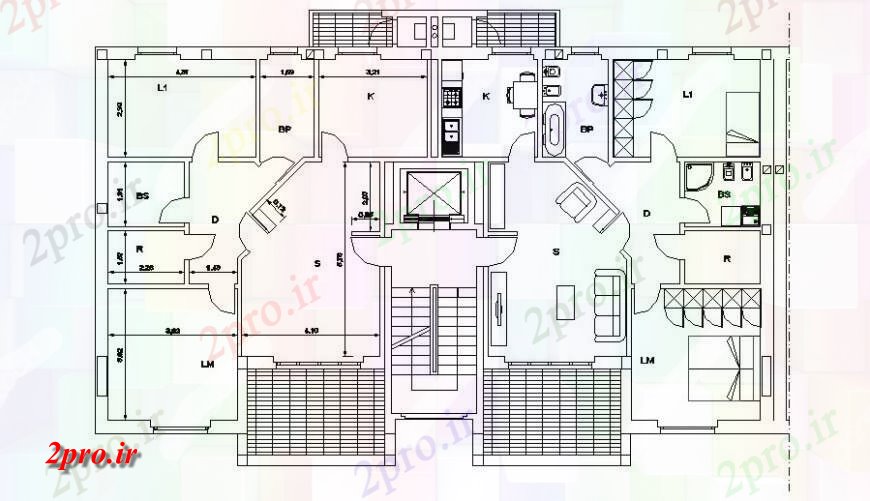 دانلود نقشه مسکونی  ، ویلایی ، آپارتمان  ویلایی طراحی طراحی  دو بعدی   (کد117036)