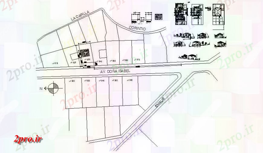 دانلود نقشه برنامه ریزی شهری جزئیات ناحیه ای از یک منطقه 8 در 11 متر (کد117043)