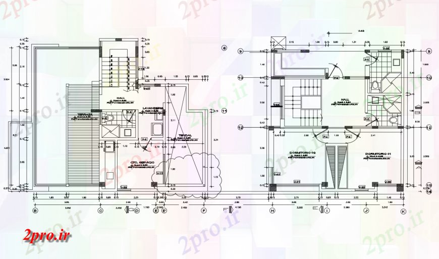 دانلود نقشه حمام مستر حمام از بخش خانه دو طبقه و  نصب و راه اندازی لوله کشی طراحی جزئیات  (کد117133)