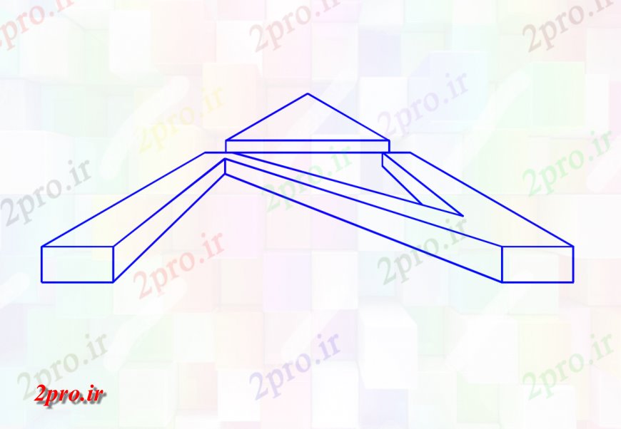 دانلود نقشه بلوک ، آرام ، نماد ایزومتریک سمت شمال نما جهت  (کد117149)