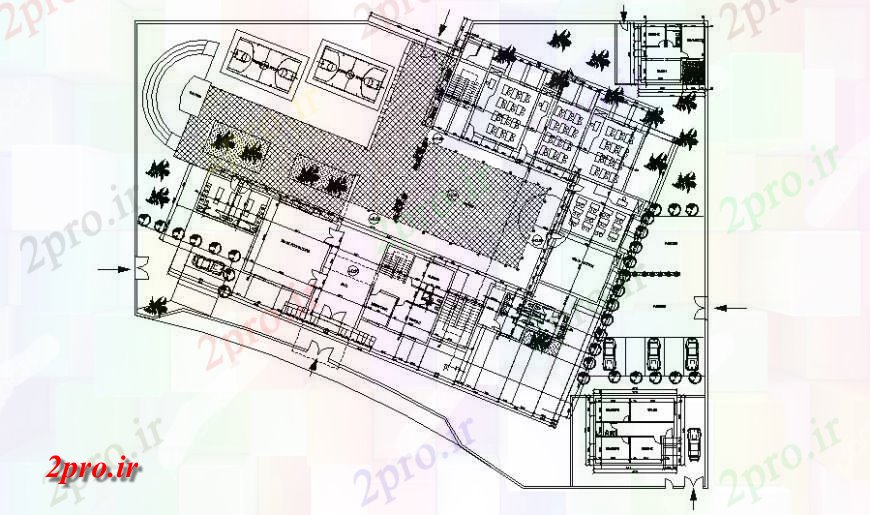دانلود نقشه دانشگاه ، آموزشکده ، مدرسه ، هنرستان ، خوابگاه - مدرسه طرحی ساختمان طراحی در اتوکد 38 در 58 متر (کد117173)