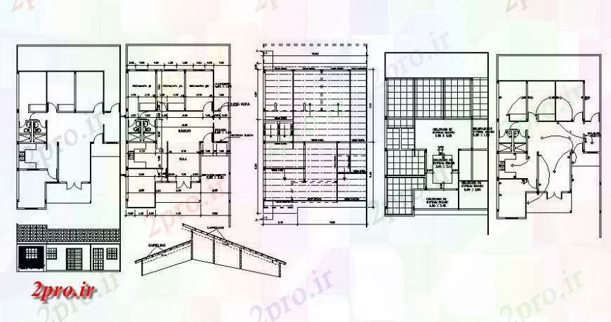 دانلود نقشه طراحی داخلی طرحی کار طراحی ساختمان با جزئیات دیگر  (کد117246)
