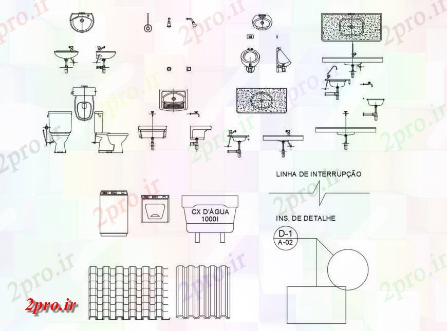 دانلود نقشه بلوک های بهداشتی تجهیزات بهداشتی نما بلوک جزئیات برای رستوران 8 در 12 متر (کد117344)