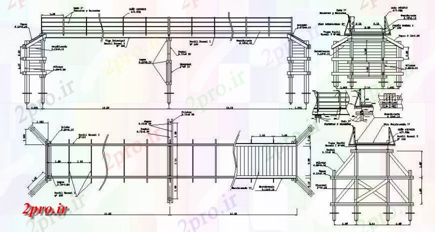 دانلود نقشه جزئیات ساخت پل پل نما ساختار و طرحی  (کد117412)