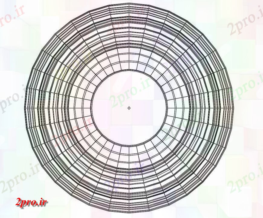 دانلود نقشه میز و صندلی مدور چوبی جدول بالا  نما  (کد117519)