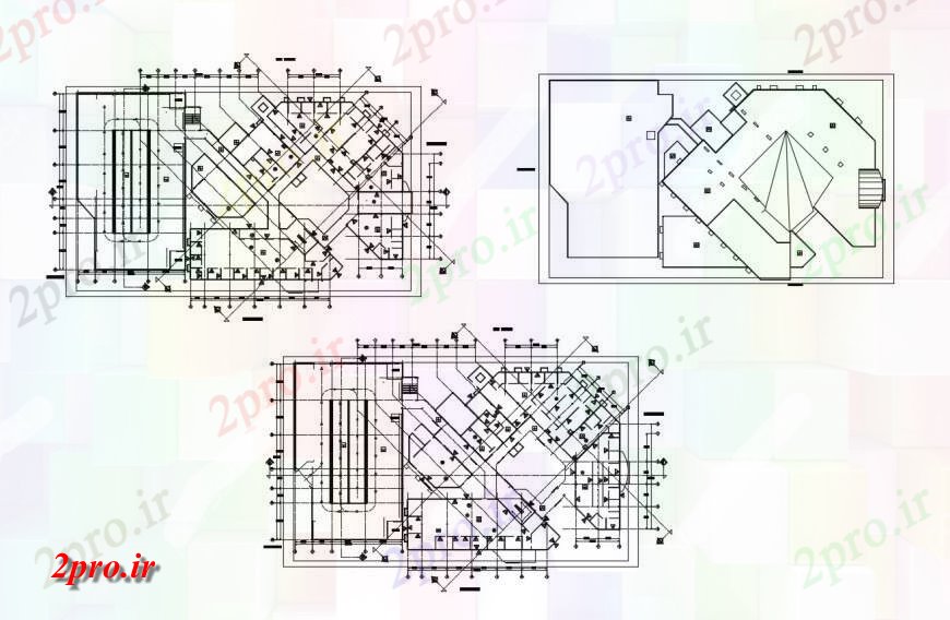 دانلود نقشه ساختمان دولتی ، سازمانی کمیسر طبقه دفتر توزیع طراحی های 7 در 18 متر (کد117595)