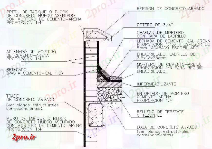 دانلود نقشه جزئیات ساخت و ساز خانه مشترک دیوار  ساخت و ساز طراحی جزئیات (کد117601)