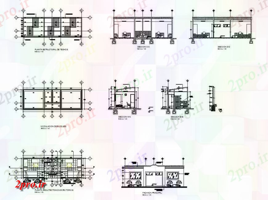 دانلود نقشه حمام مستر نما اتاق خواب دوقلو، بخش، برنامه و خودکار 3 در 8 متر (کد117628)