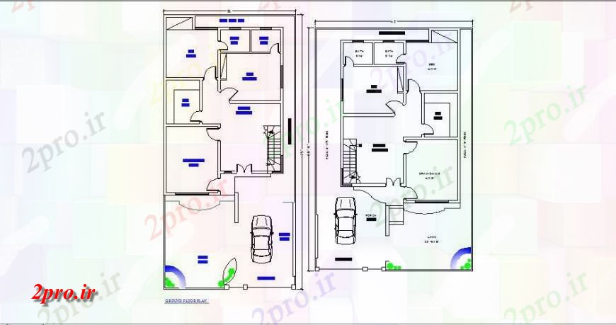 دانلود نقشه مسکونی ، ویلایی ، آپارتمان همکف و طبقه اول طراحی برنامه ای برای تک خانواده طراحی جزئیات 13 در 25 متر (کد117647)