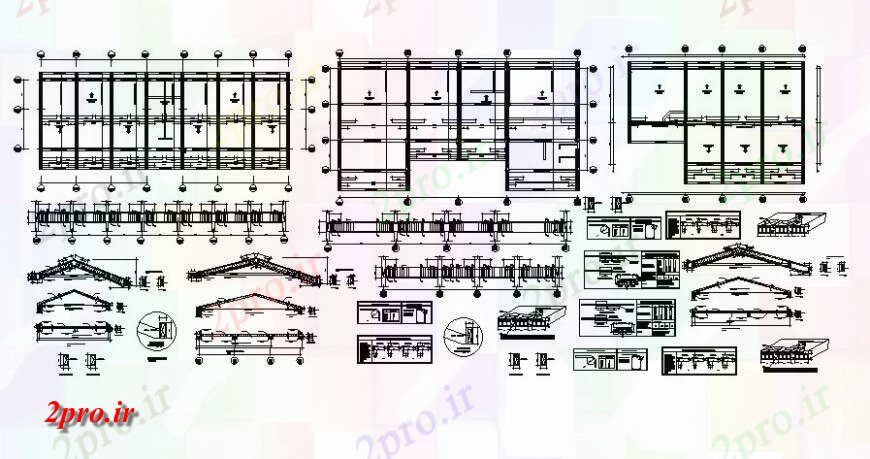 دانلود نقشه جزئیات ساخت و ساز طرحی سقف و طراحی (بخشی)  (کد117674)