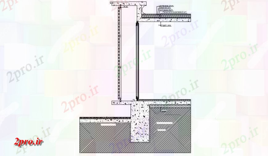 دانلود نقشه جزئیات پله و راه پله  سنگ تراشی بتنی بلوک ساختاری  (کد117680)