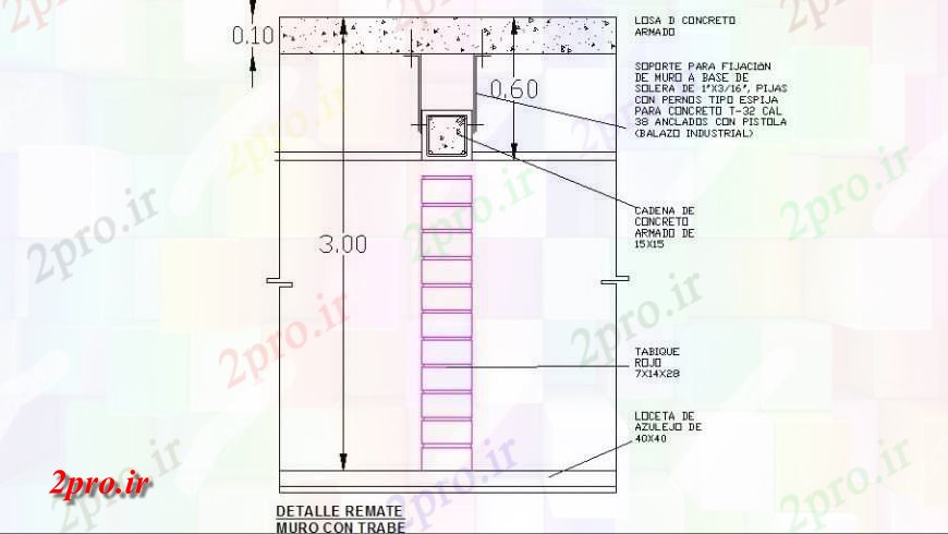 دانلود نقشه طراحی جزئیات ساختار در دست اجرا نزدیک trabe دیوار  ساختار سازنده طراحی جزئیات (کد117736)