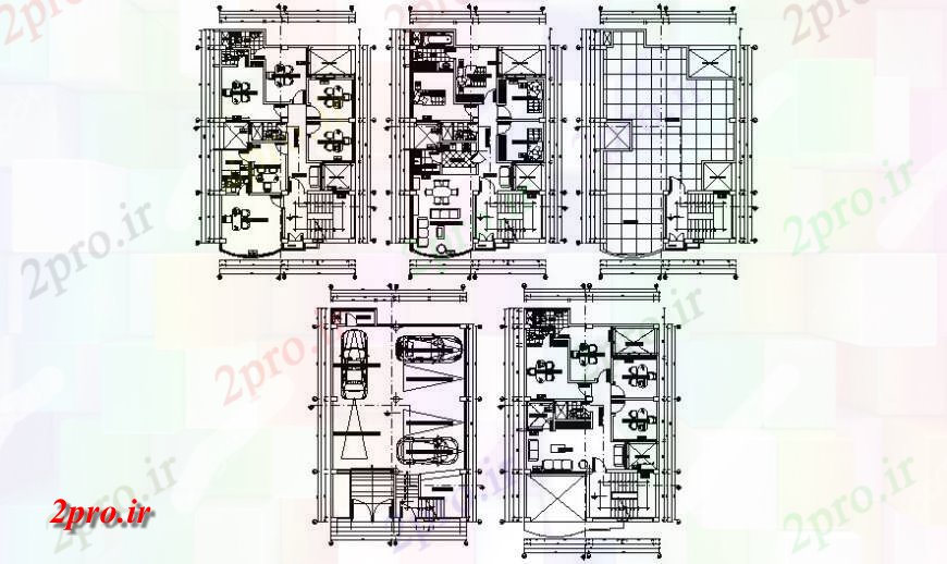 دانلود نقشه ساختمان اداری - تجاری - صنعتی ساختمان اداری جزئیات طراحی 9 در 14 متر (کد117749)