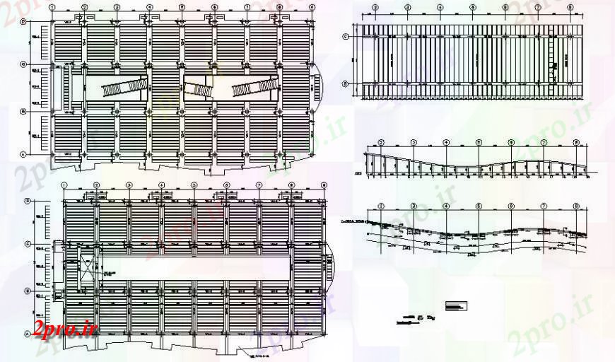 دانلود نقشه جزئیات ساخت و ساز بلوک واحد جزئیات سازه 23 در 44 متر (کد117754)
