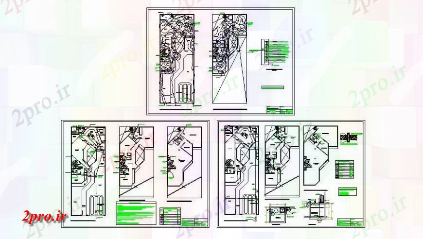 دانلود نقشه مسکونی ، ویلایی ، آپارتمان طرحی برق و بهداشتی نصب و راه اندازی طراحی جزئیات از خانه مسکونی 10 در 26 متر (کد117777)