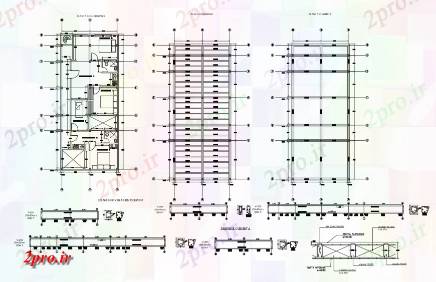 دانلود نقشه مسکونی ، ویلایی ، آپارتمان توزیع، طرحی پایه و اساس و ساختار جزئیات خانه مسکونی 7 در 16 متر (کد117842)