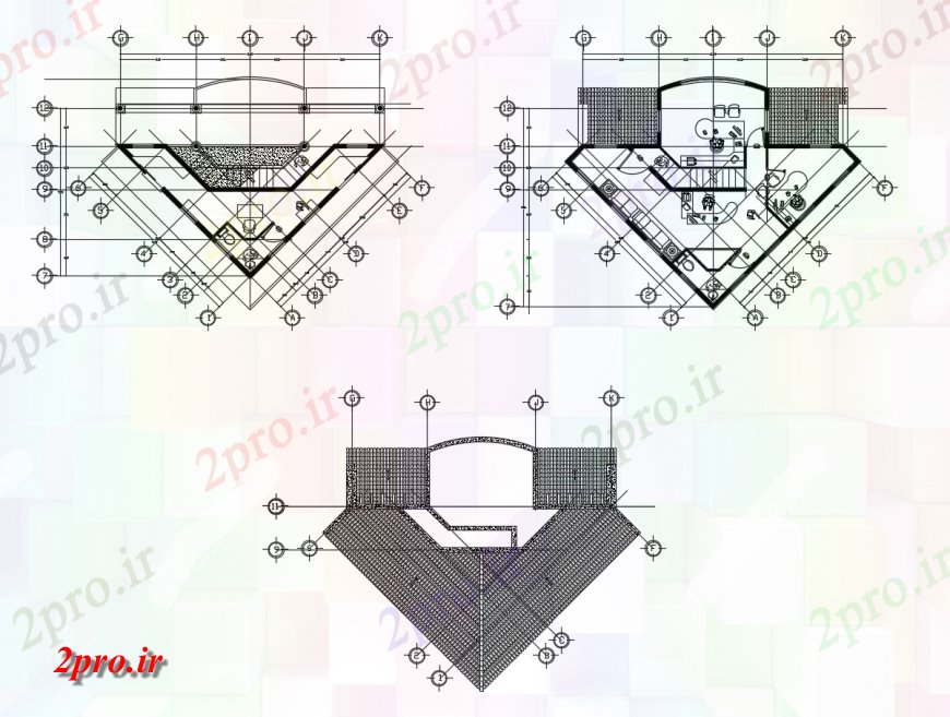 دانلود نقشه هتل - رستوران - اقامتگاه طبقه متل محلی طرحی توزیع طرحی های 7 در 12 متر (کد117885)