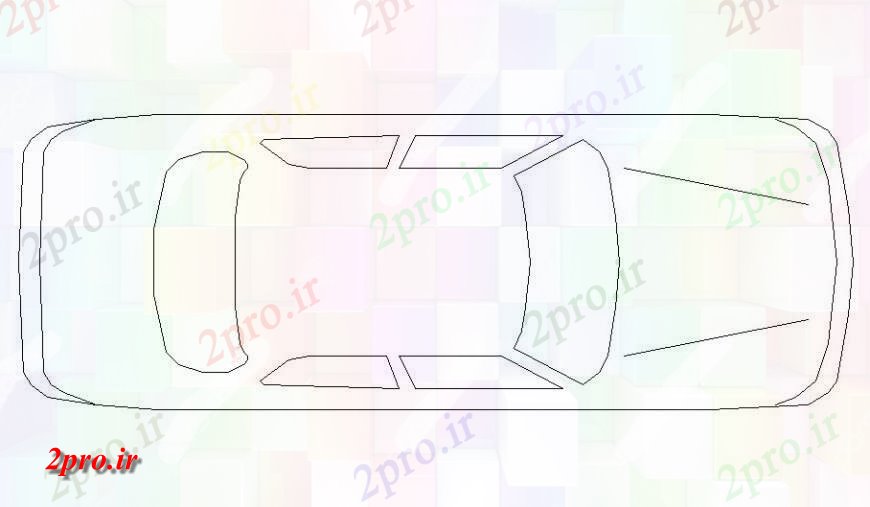 دانلود نقشه بلوک وسایل نقلیه  از ماشین که شامل یک طرحی از ماشین (کد117925)