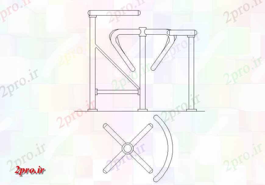 دانلود نقشه جزئیات طراحی در و پنجره   از جزئیات ورودی غلتکی (کد117931)