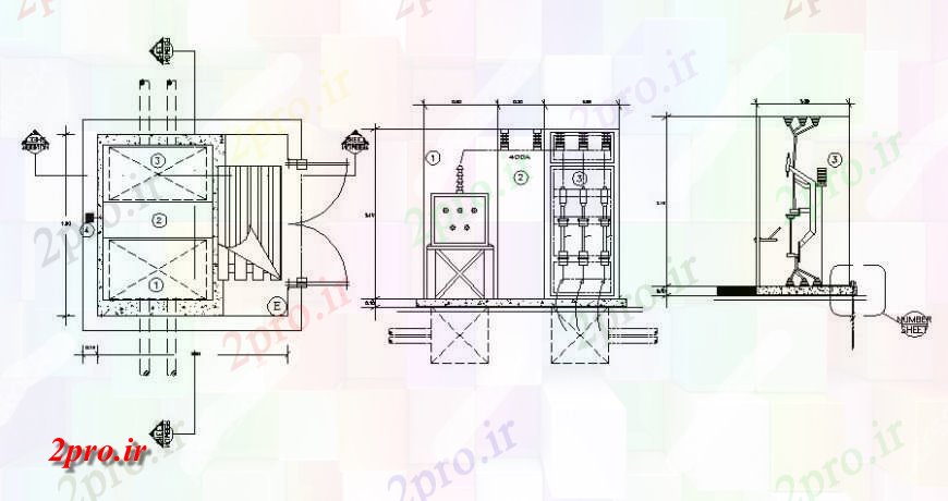 دانلود نقشه کارخانه صنعتی  ، کارگاه طرحی اتاق ماشین آلات  دو بعدی  طراحی (کد117951)