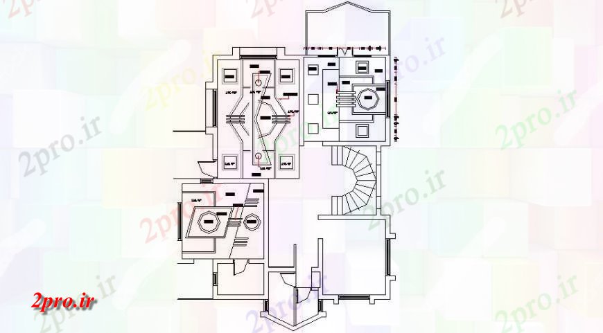 دانلود نقشه طراحی جزئیات ساختار جزئیات ساختار خانه طرحی سقف خانه پر (کد117998)