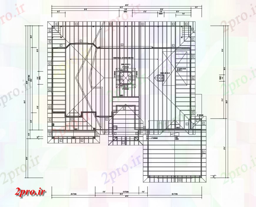 دانلود نقشه مسکونی ، ویلایی ، آپارتمان جزئیات اتصال ساختار طرحی طبقه همکف خانه 20 در 20 متر (کد118009)